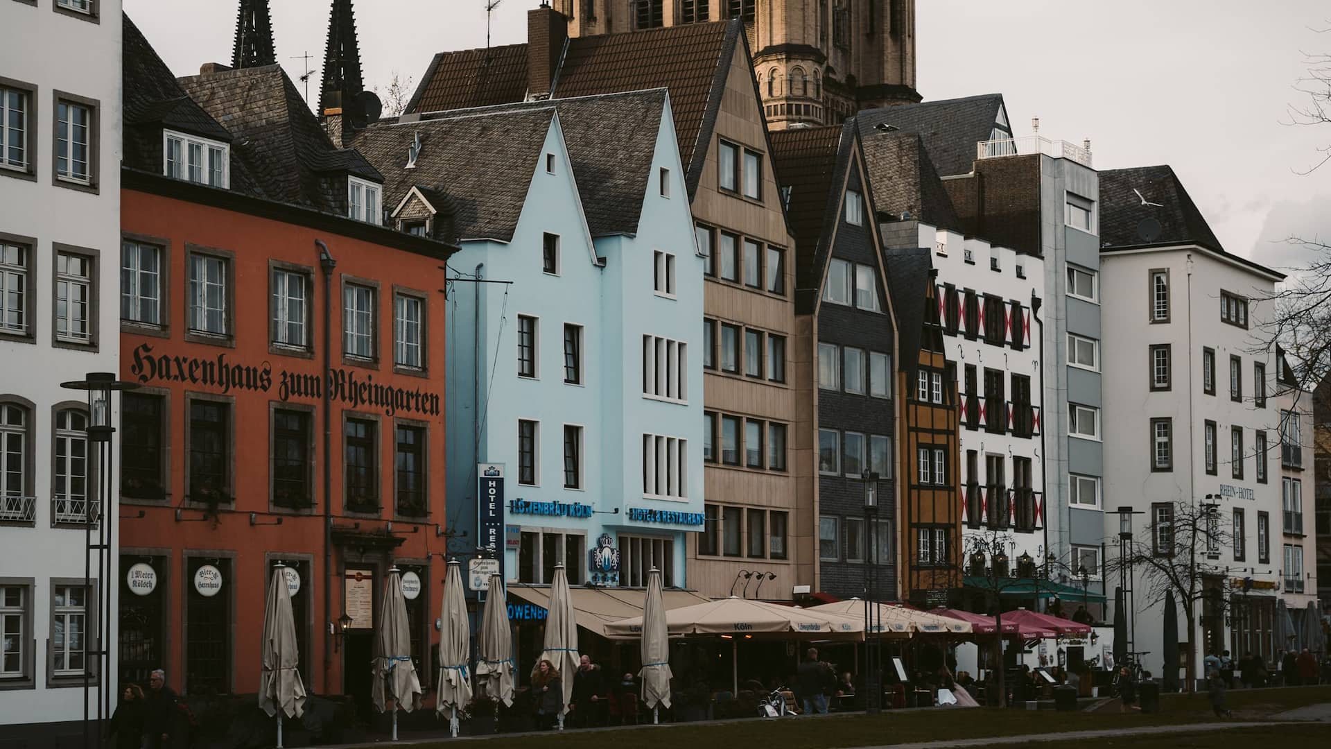 Historic buildings in the old town near Hyatt Regency Cologne