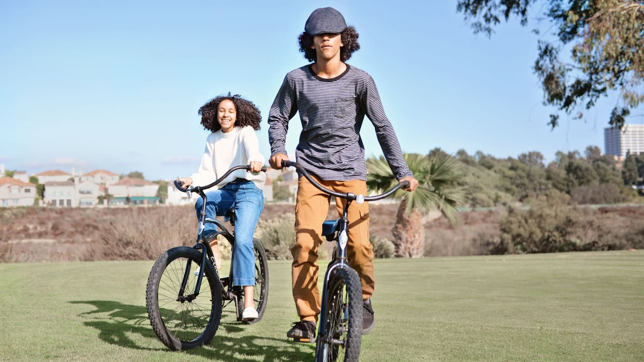 Children Riding Bikes