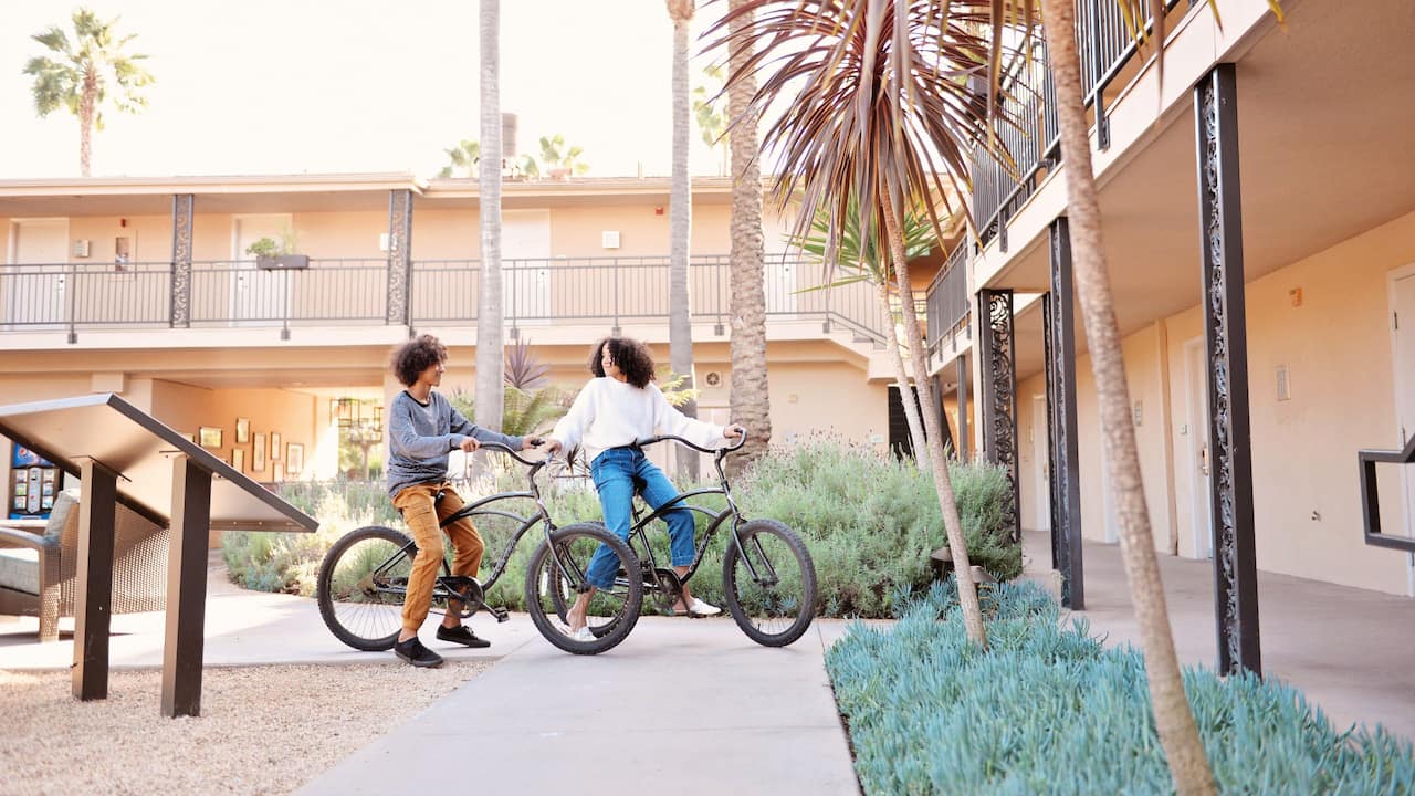 Teens Riding Bikes