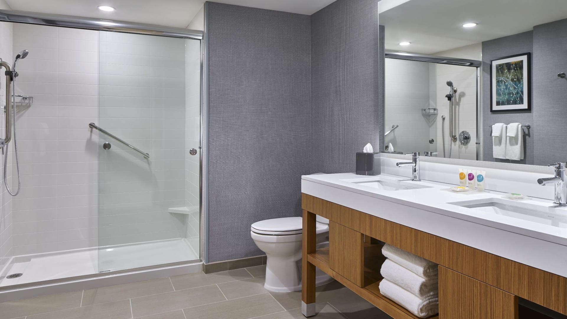 3 of 4 Hyatt Place Wilmington Riverfront King Suite Bathroom