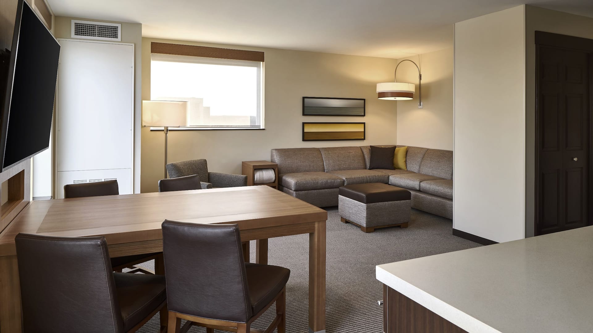 Hyatt Place Wilmington Riverfront Specialty King Living and Dining Area
