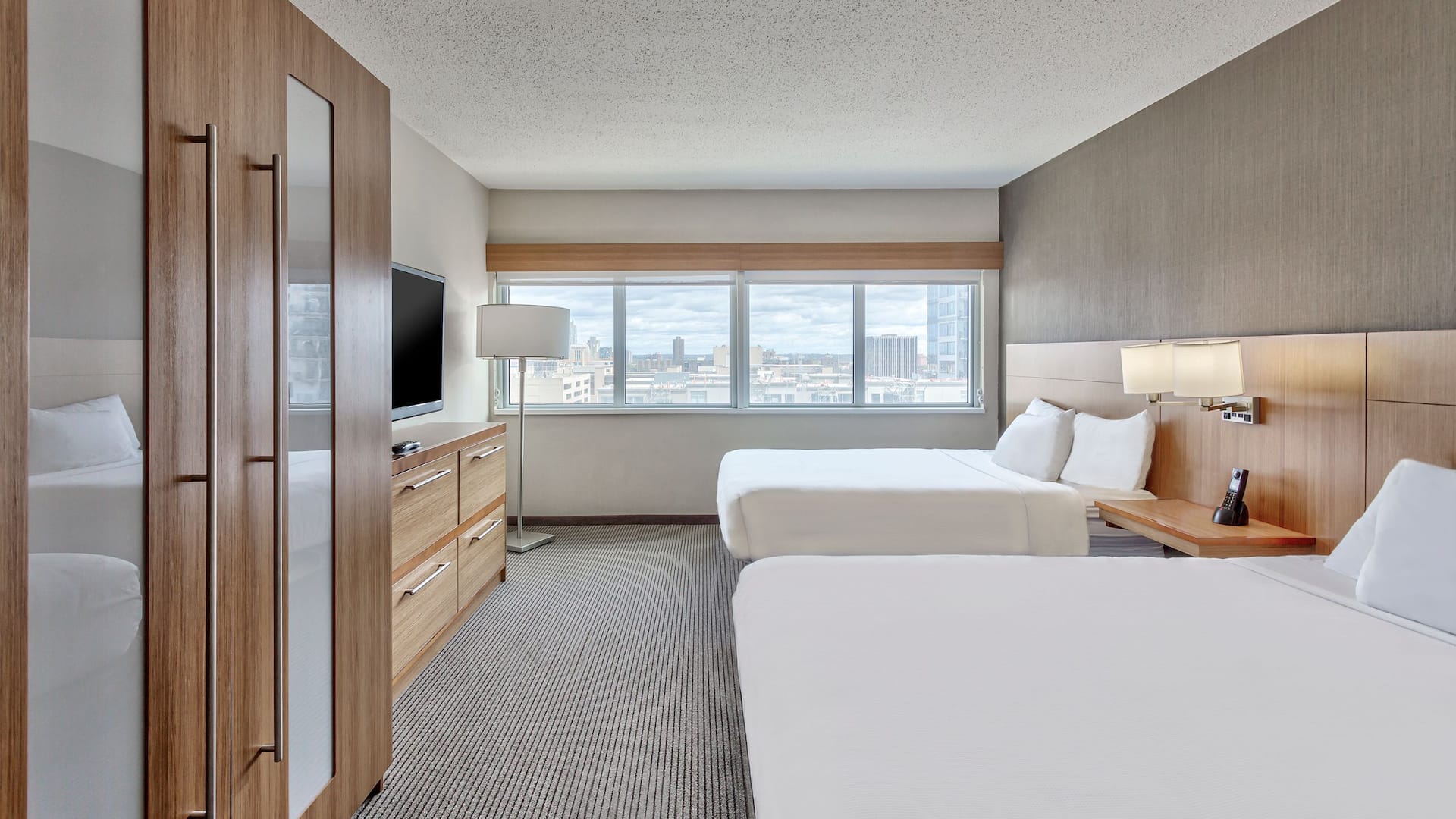 2 of 3 Hyatt Place Minneapolis/Downtown Queen Den Beds Window View
