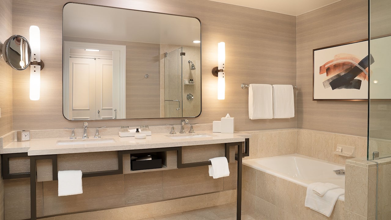 Two Kings Guestroom Bathroom
