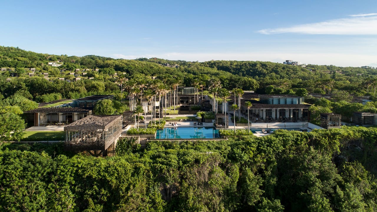 Cliff Edge Aerial Hotel View