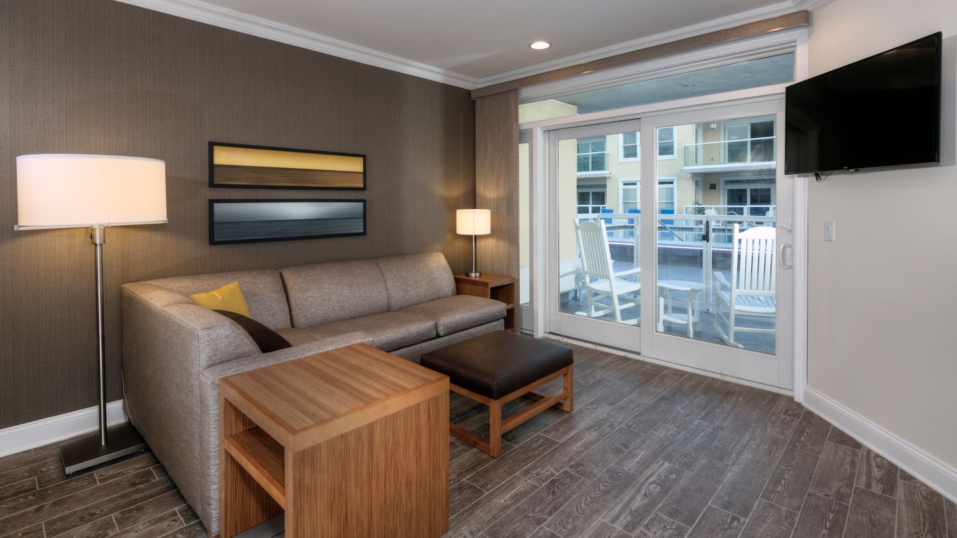 Hyatt Place Dewey Beach Living Room Pool View