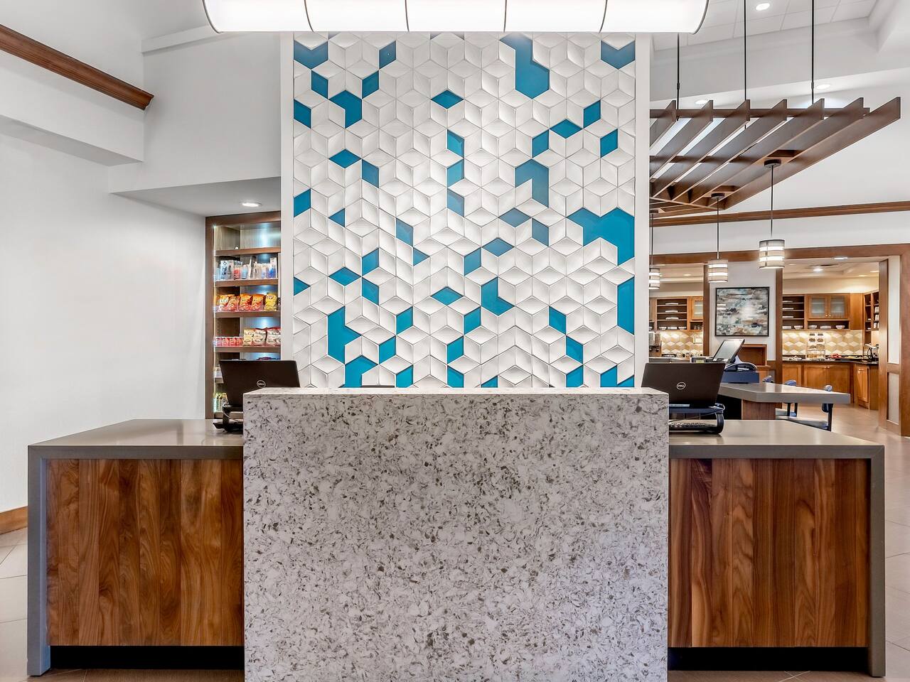 Front desk at Hyatt Place Charlotte Airport/Billy Graham Parkway.