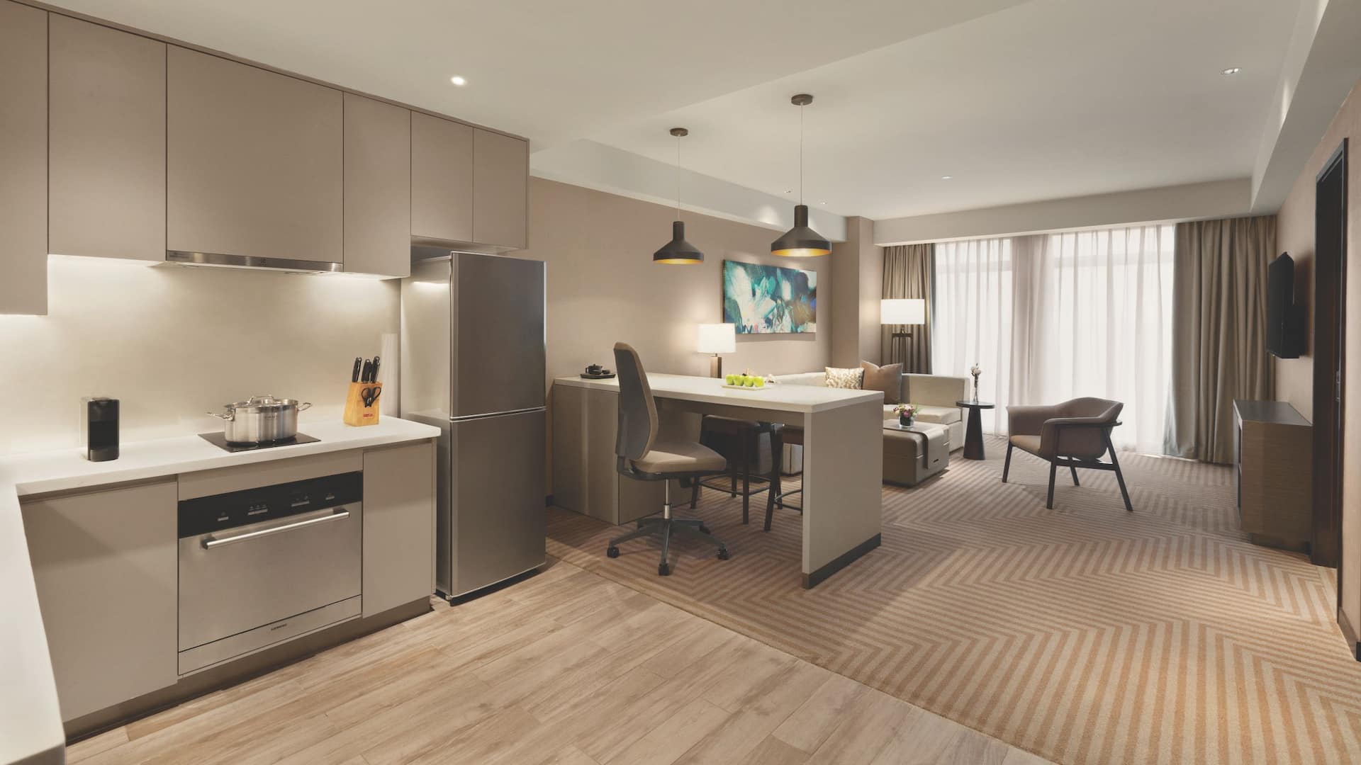 Hyatt House Chengdu Pebble Walk Kitchen Suite King Bed w Sofa Bed