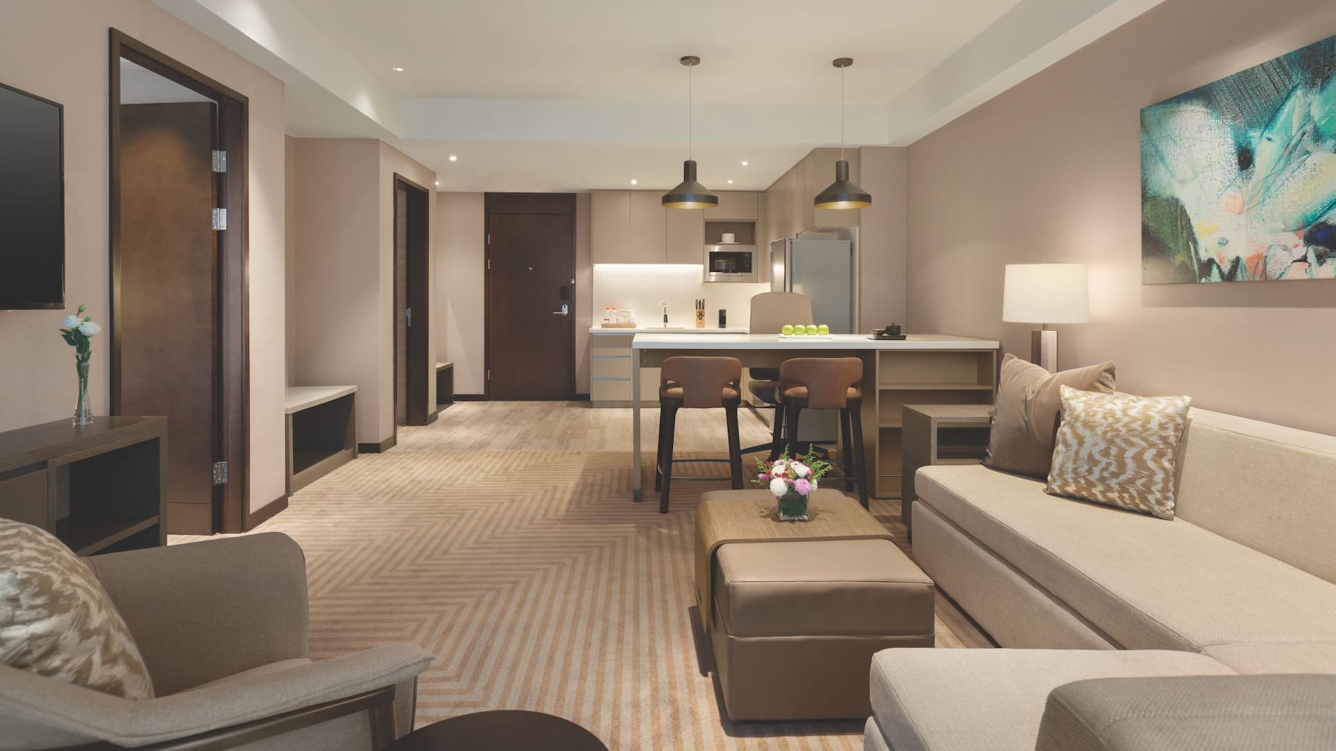 Hyatt House Chengdu Pebble Walk Kitchen Suite King Bed w Sofa Bed