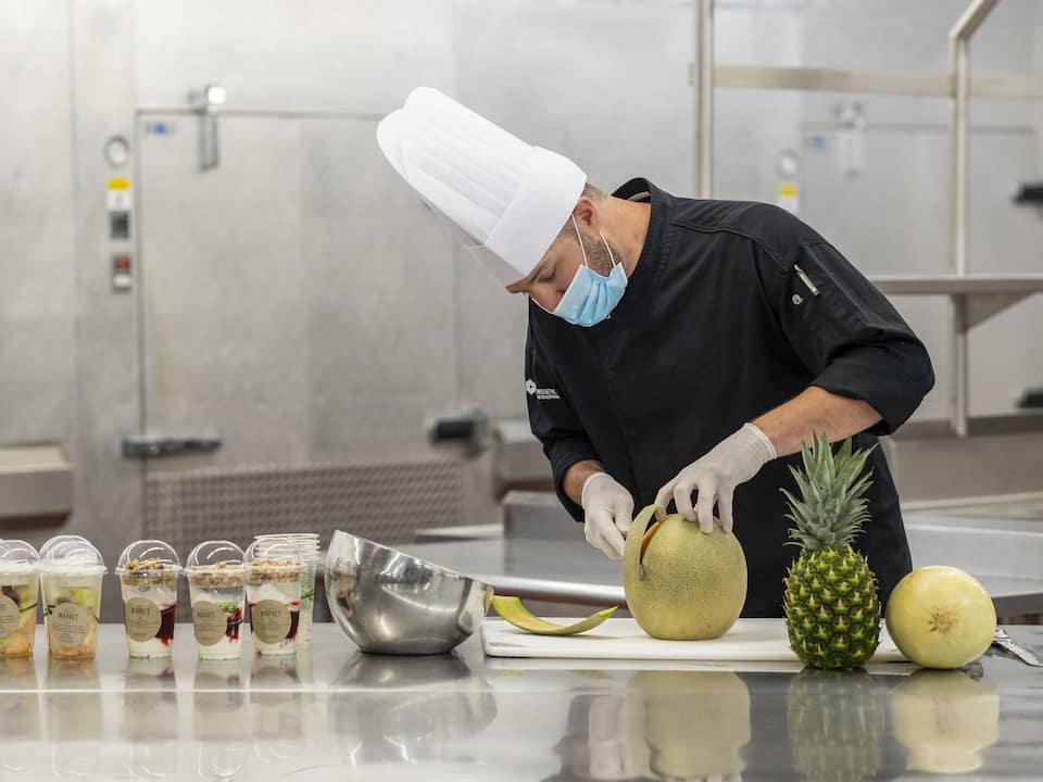 chef preparing fruits in mexico