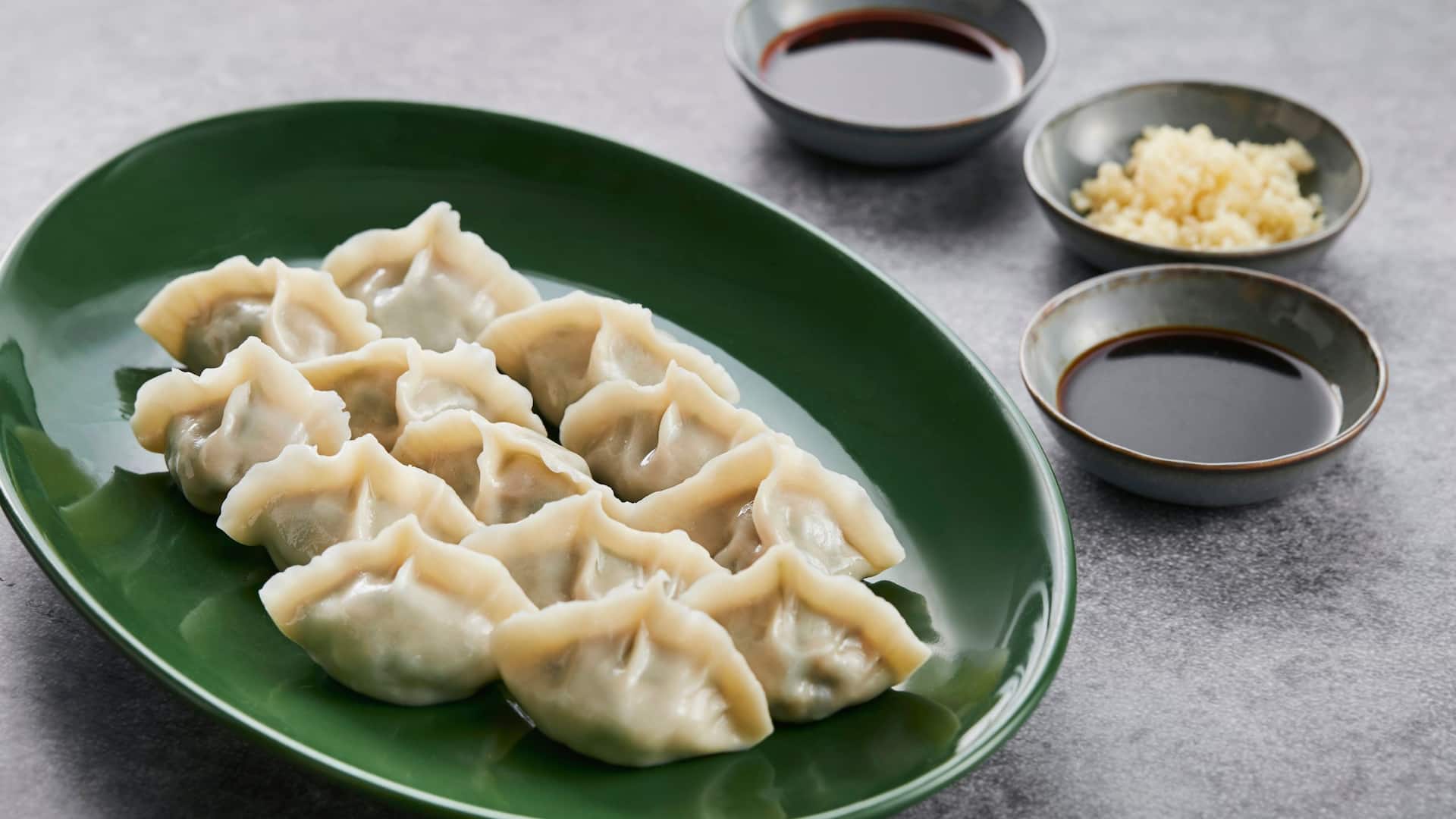 1 of 1 Global GLOBAL_P392 Boiled Dumpling Chinese Chives Egg