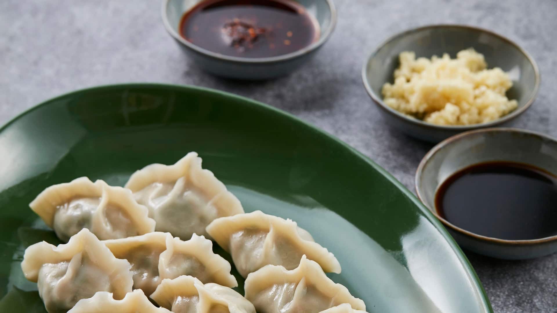 1 of 1 Global GLOBAL_P393 Boiled Dumpling Chinese Chives Egg