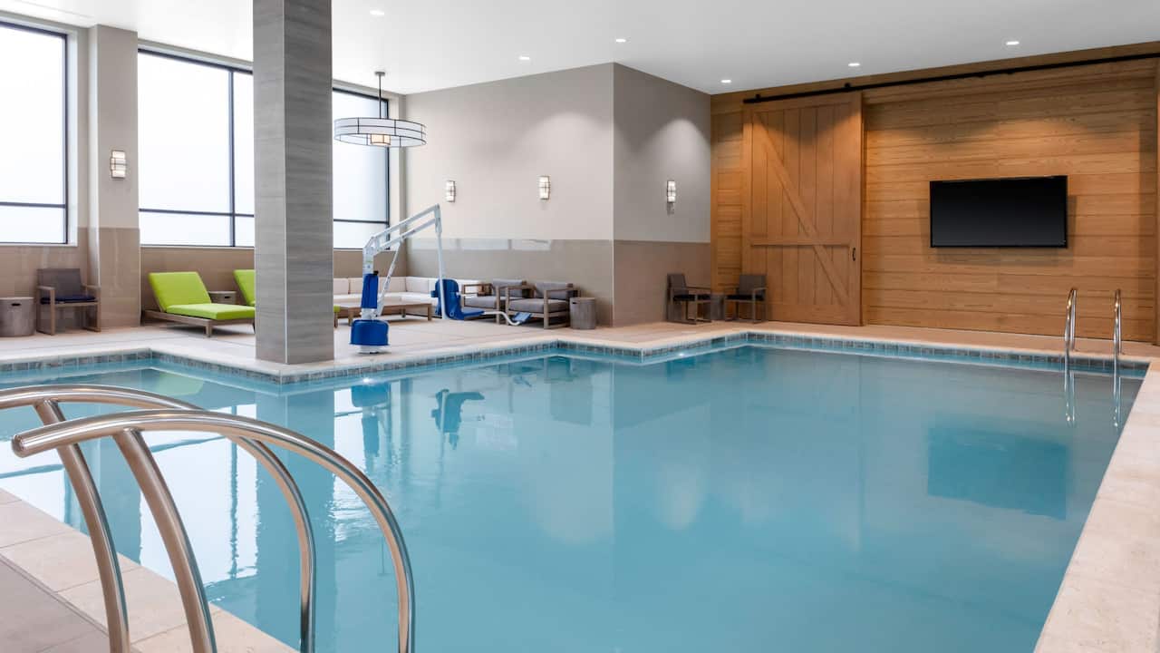 Indoor pool and pool seating area at Hyatt House Nashville / Downtown - SoBro