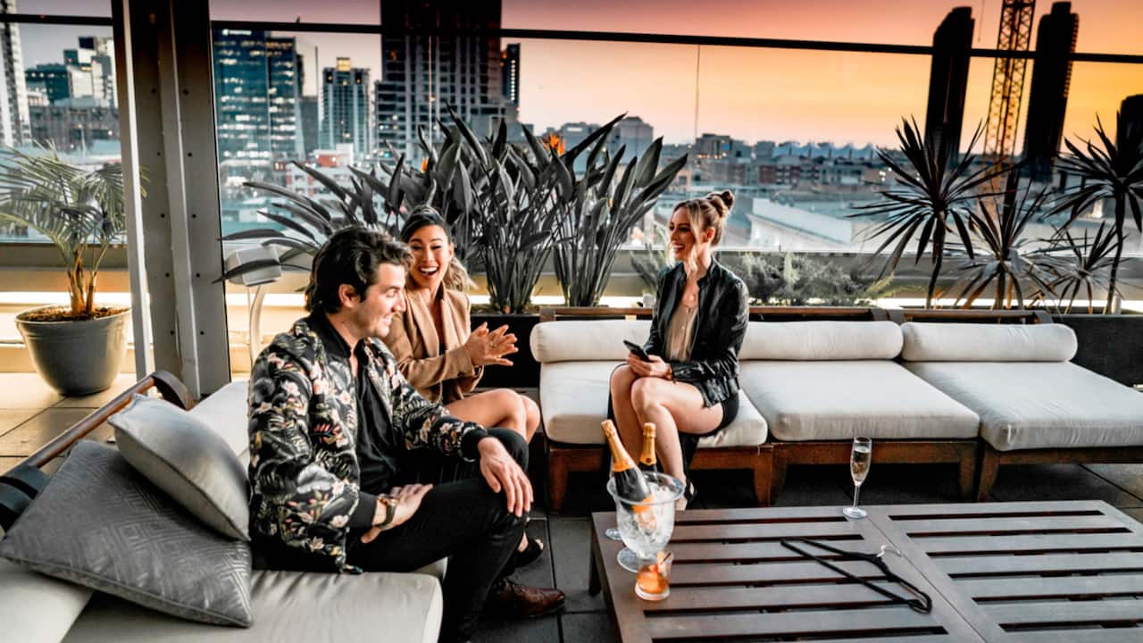 Rooftop dining at Andaz San Diego