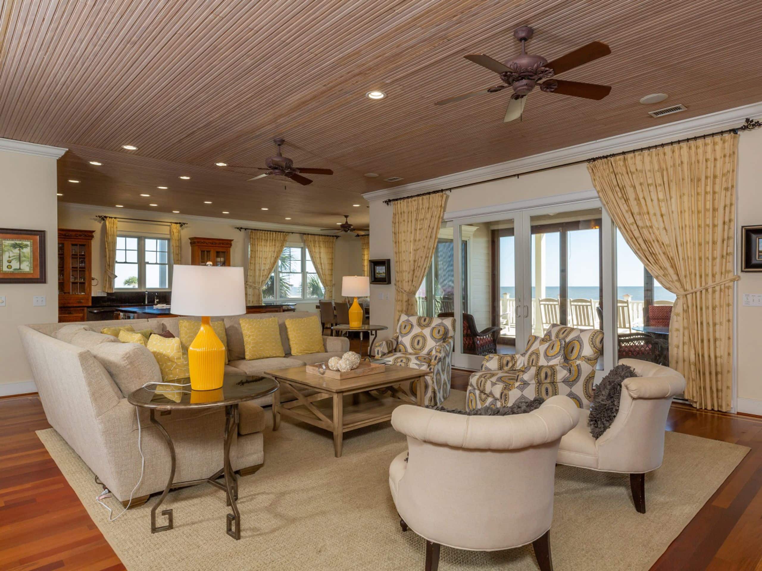 Wild Dunes Resort Vacation Rentals Seven Bedroom Ocean View Home Living Room