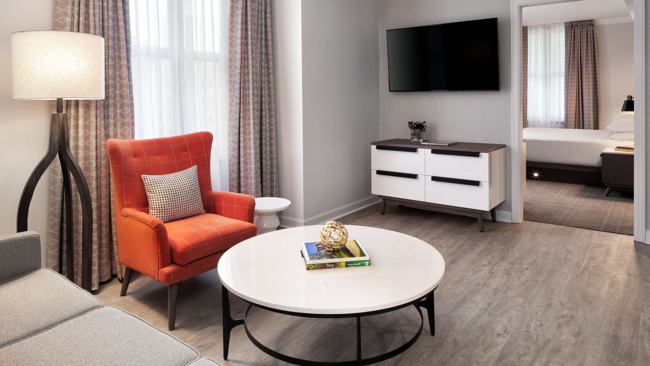 1 of 4 Hyatt Centric Downtown Minneapolis One King Bed Suite Living Area