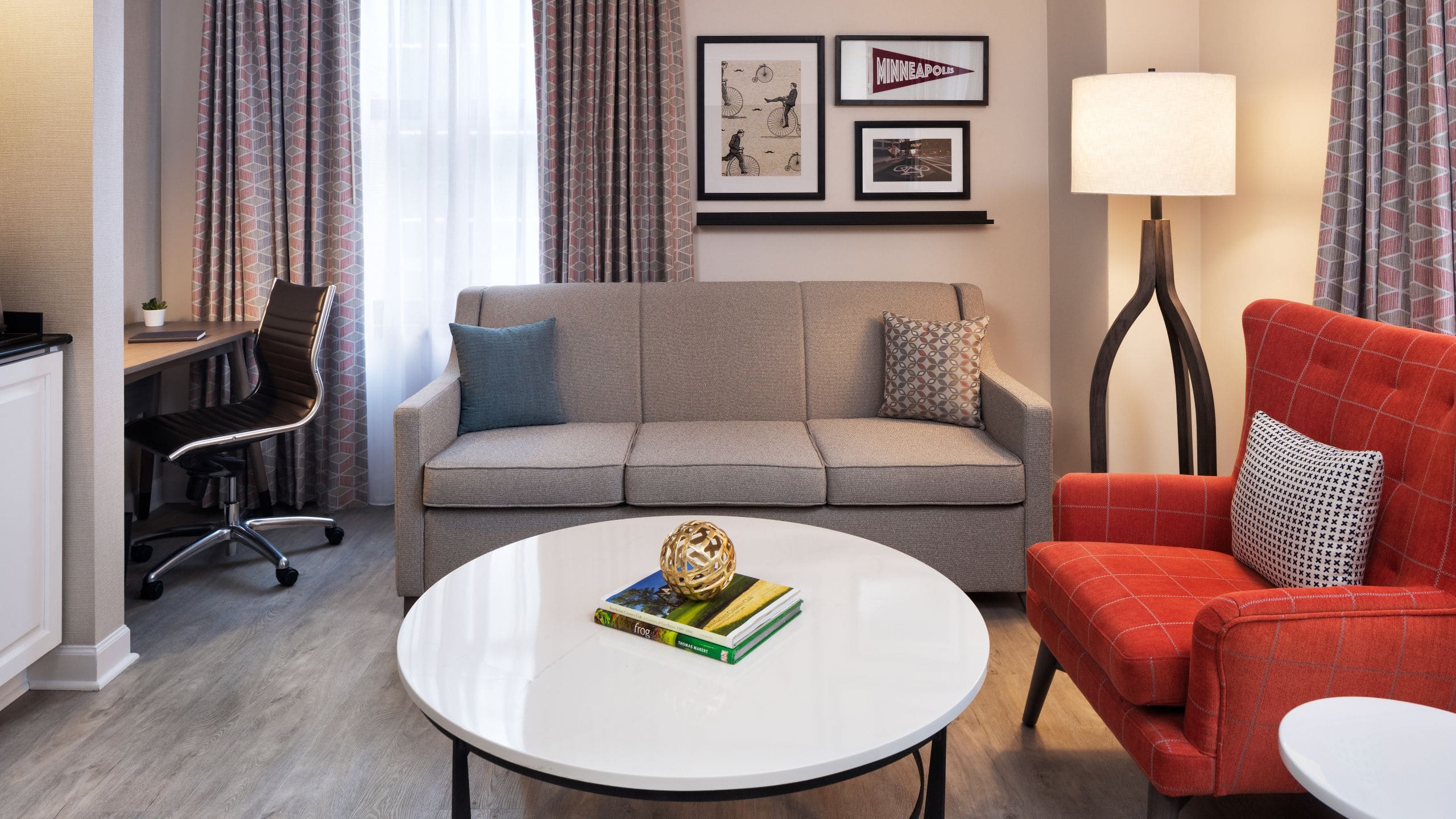 Hyatt Centric Downtown Minneapolis One King Bed Suite Living Area