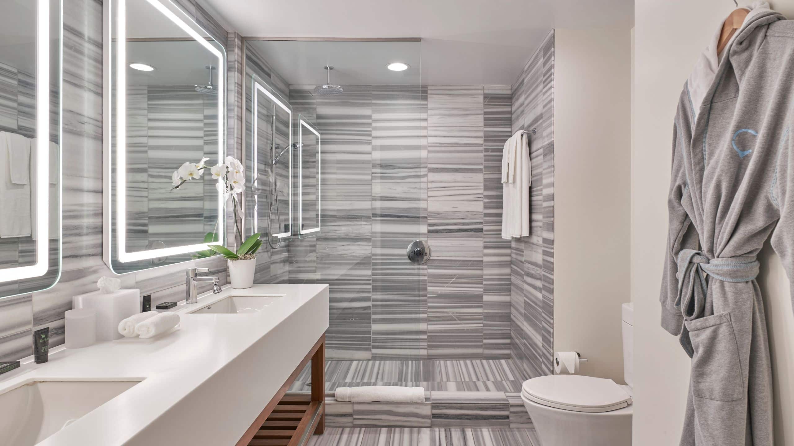 2/2 Hyatt Centric The Pike Long Beach One King Bed Bathroom