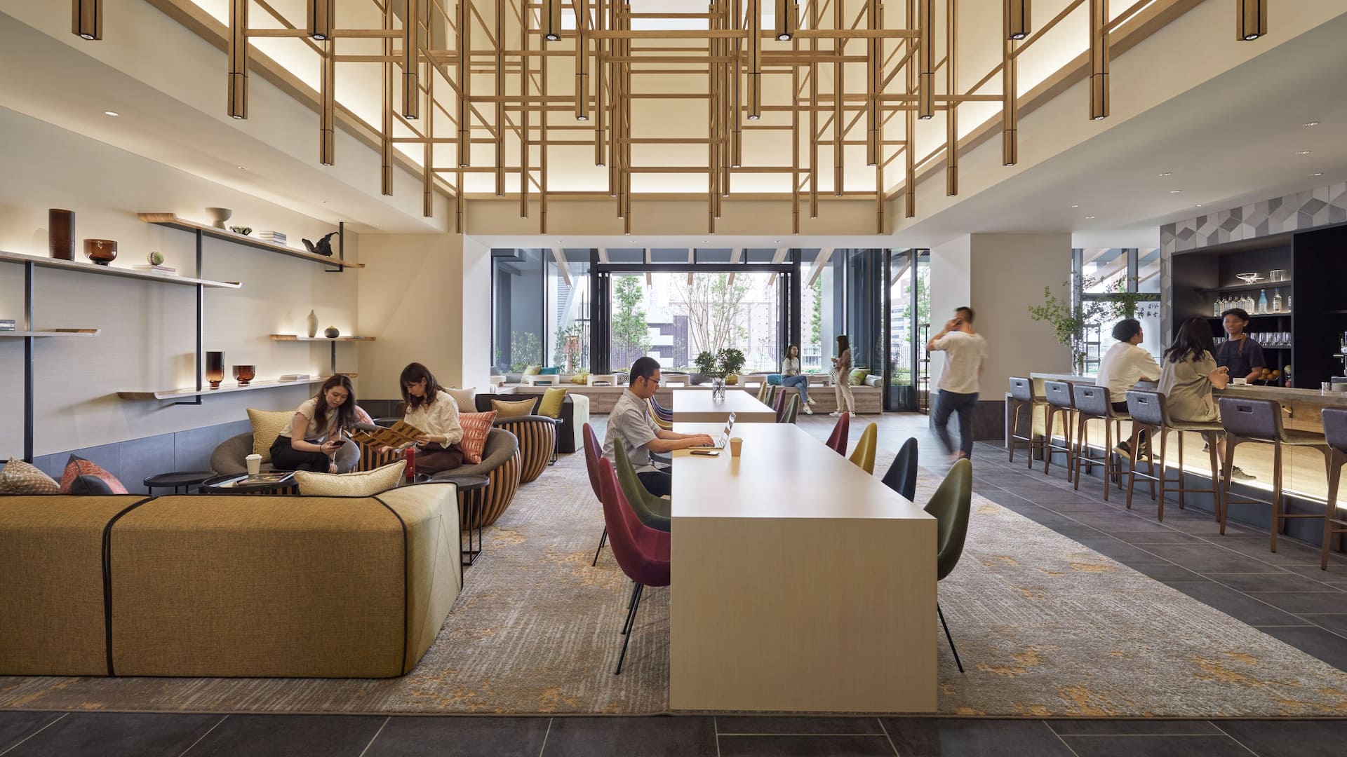 Hyatt House Kanazawa Lobby Daytime with Guests