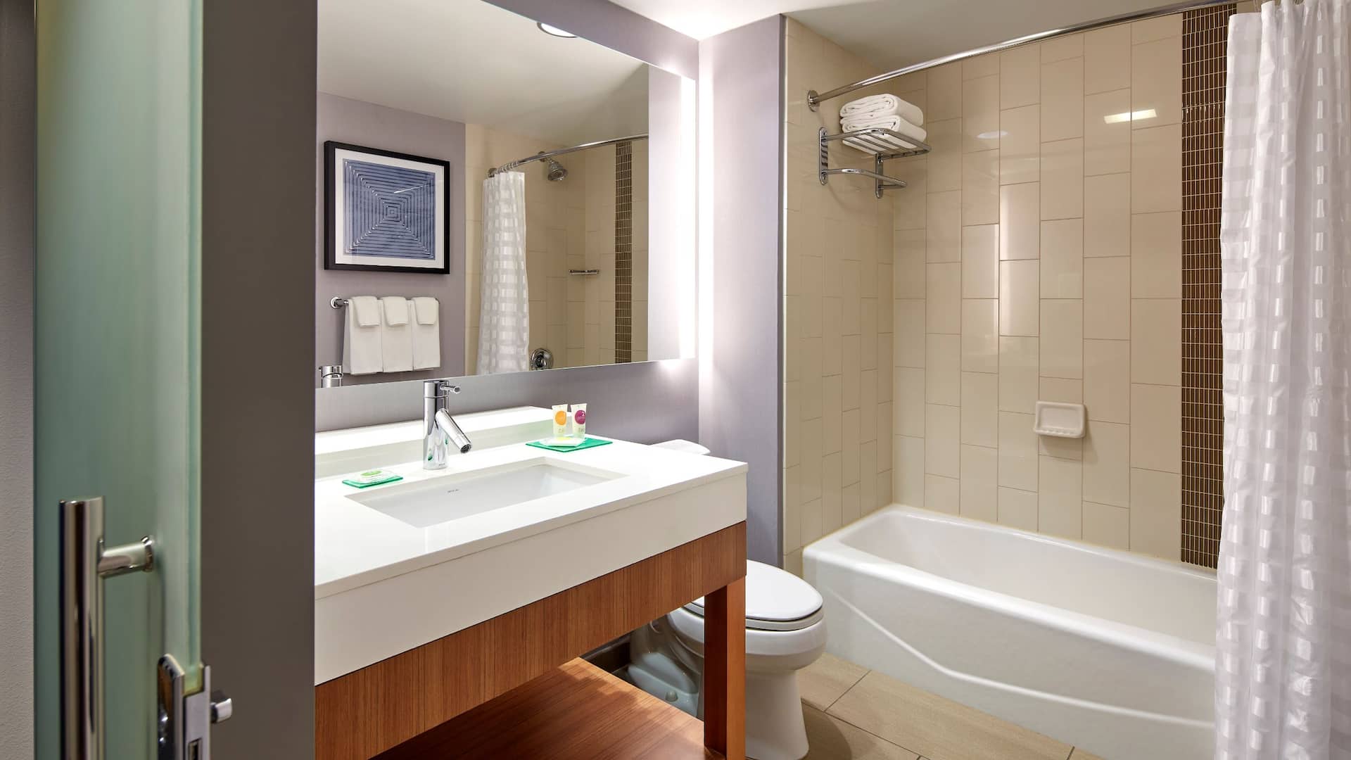 3 of 3 Hyatt Place Los Angeles/LAX/El Segundo 2 Queen Guestroom Bathroom