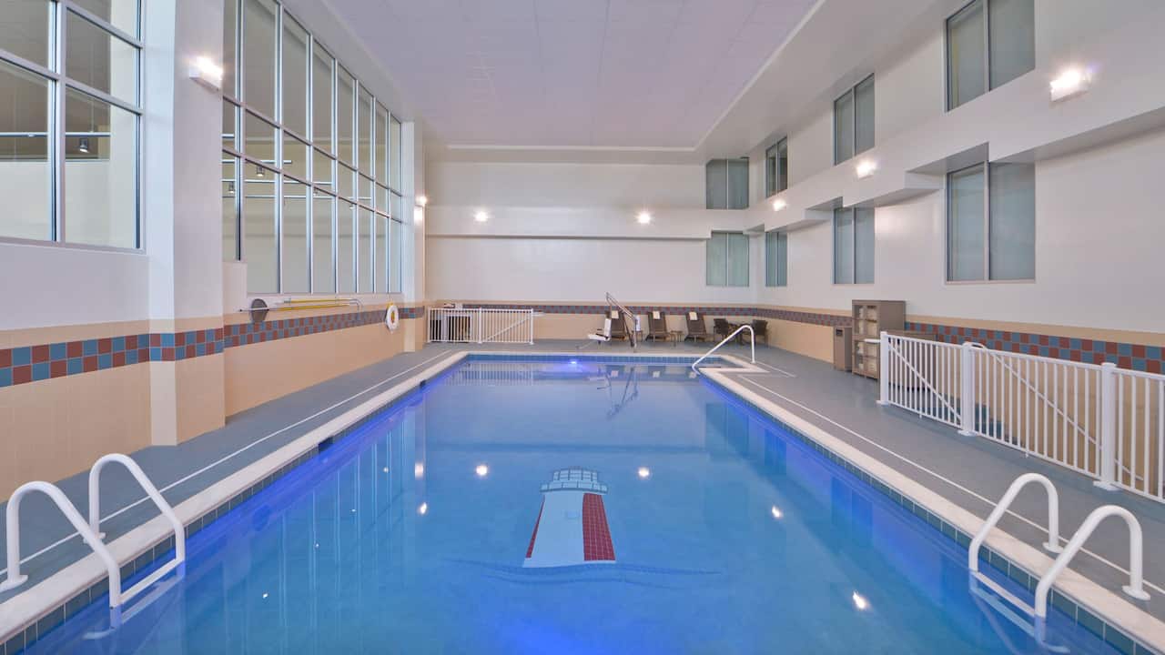 indoor pool inside a Dewey Beach hotel