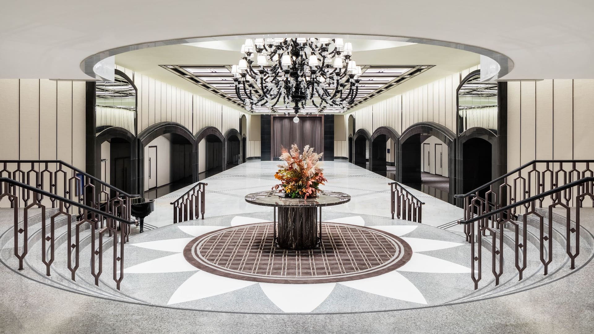 Grand Hyatt Seoul Foyer Chandelier Front