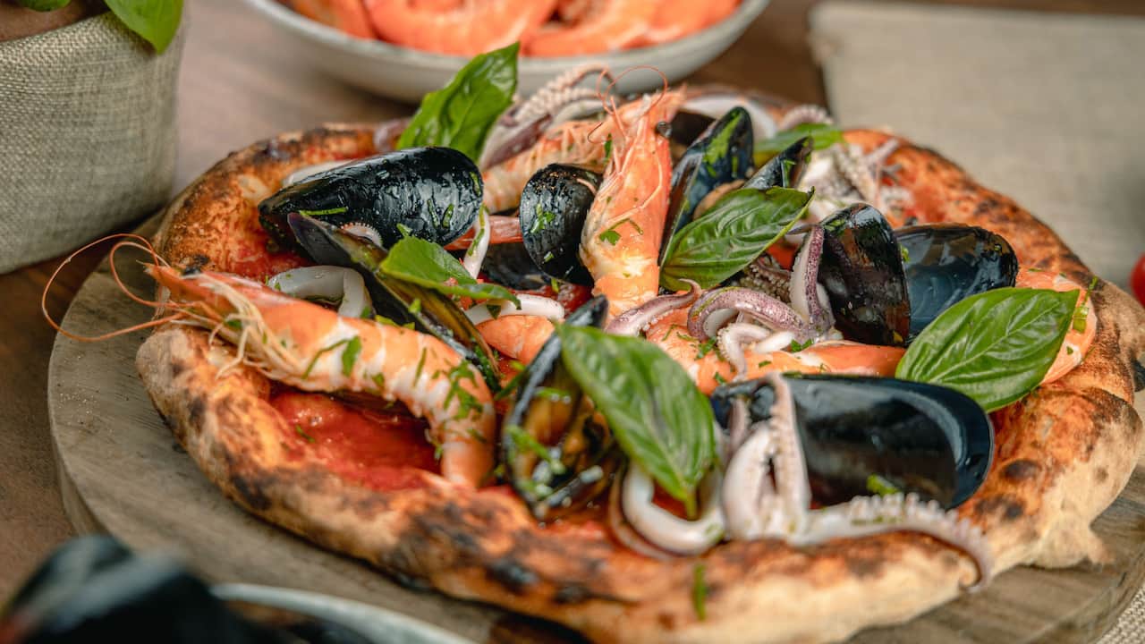Seafood Pizza  at Grand Hyatt Erawan Bangkok