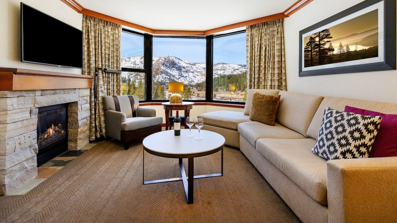 Fireplace Suite Valley View Living Area