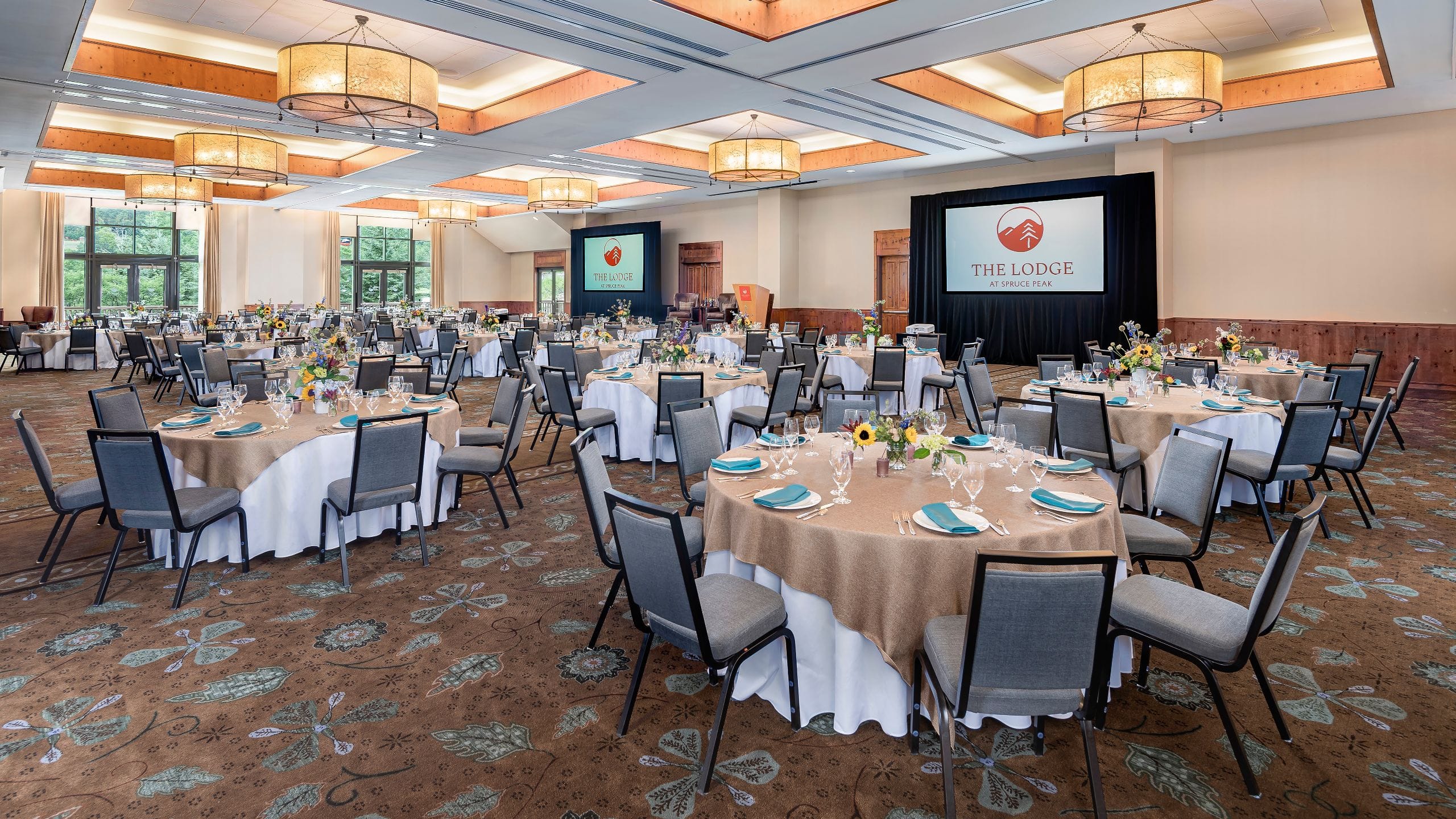 The Lodge at Spruce Peak Tamarack Ballroom Dinner