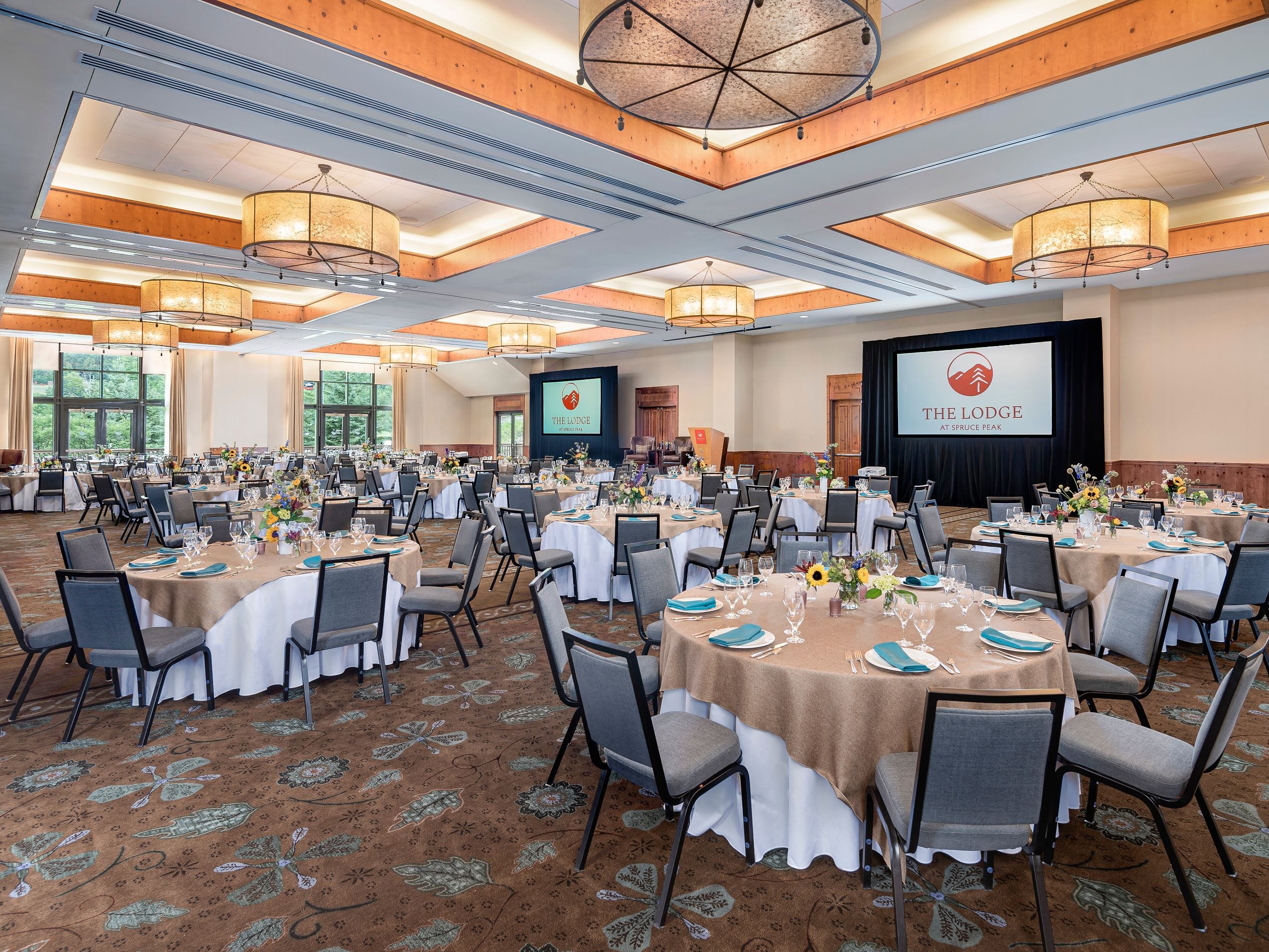 The Lodge at Spruce Peak Tamarack Ballroom Dinner