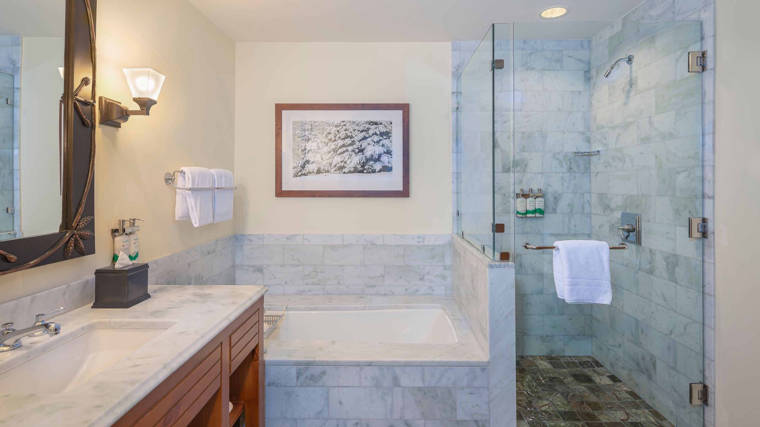 The Lodge at Spruce Peak Guestroom Bathroom