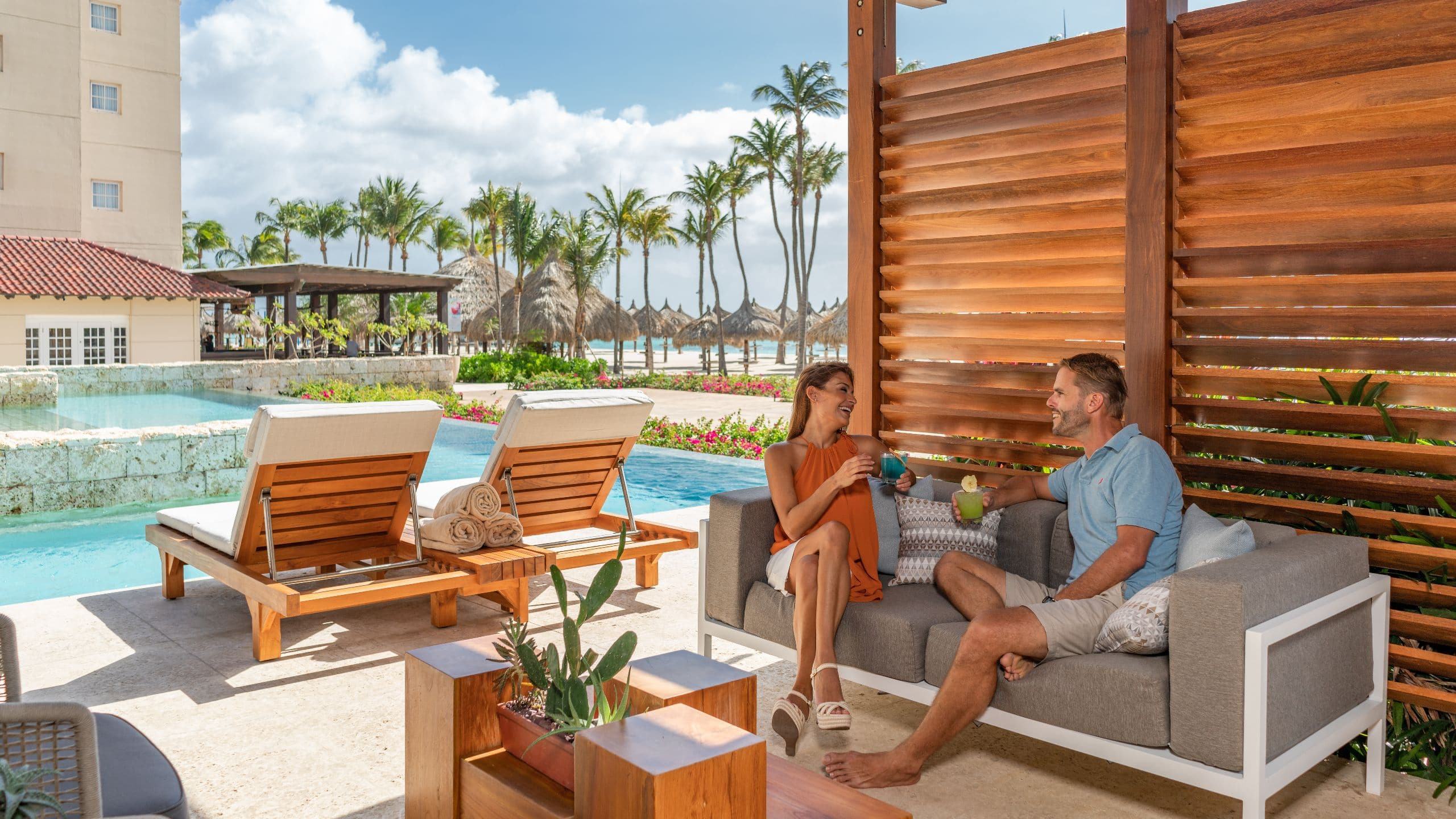 Hyatt Regency Aruba Resort Spa and Casino Trankilo Pool Couples Experience Inside Cabana