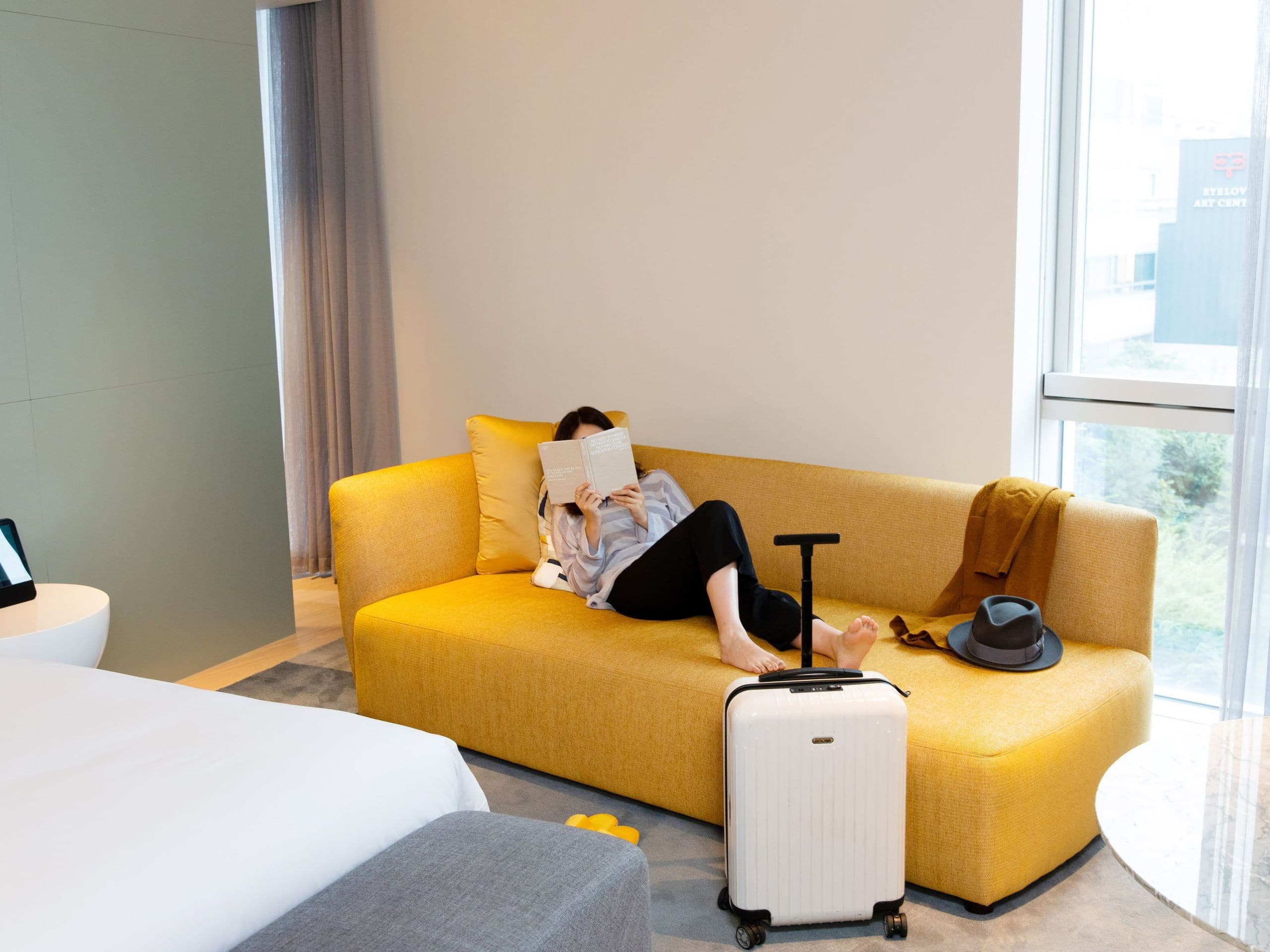 Andaz Seoul Gangnam Room Woman on Sofa