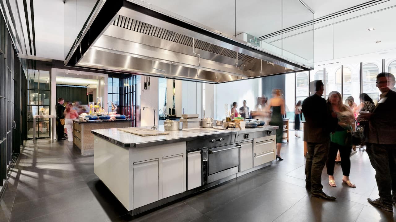 Hotel kitchen event space in New York City