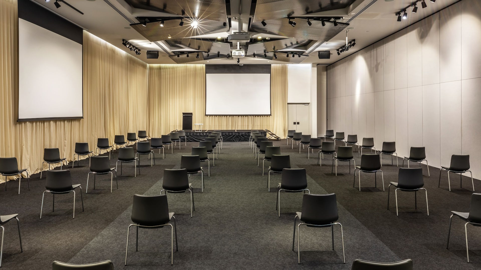 Hyatt Place Melbourne, Essendon Fields Ballroom Social Distance Setup Chairs