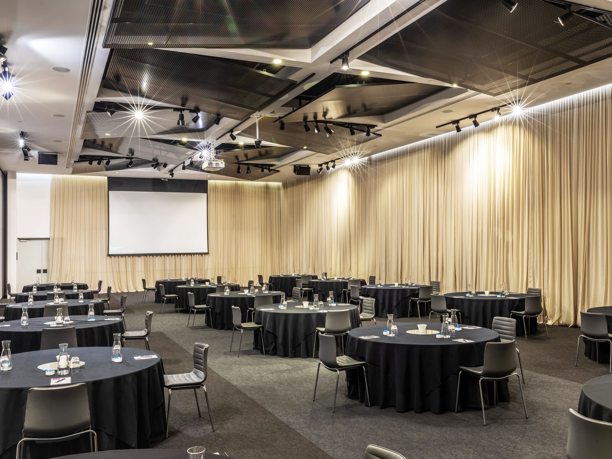 Hyatt Place Melbourne, Essendon Fields Meeting Ballroom Social Distance Setup Round Tables