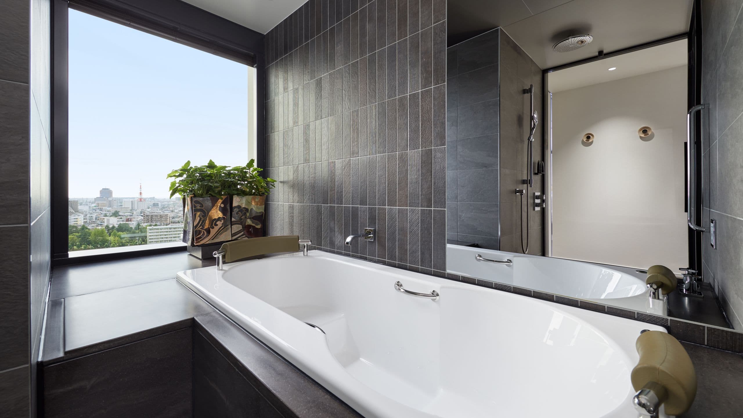 9 of 12 Hyatt Centric Kanazawa Kanazawa Suite Bathroom with View Daytime