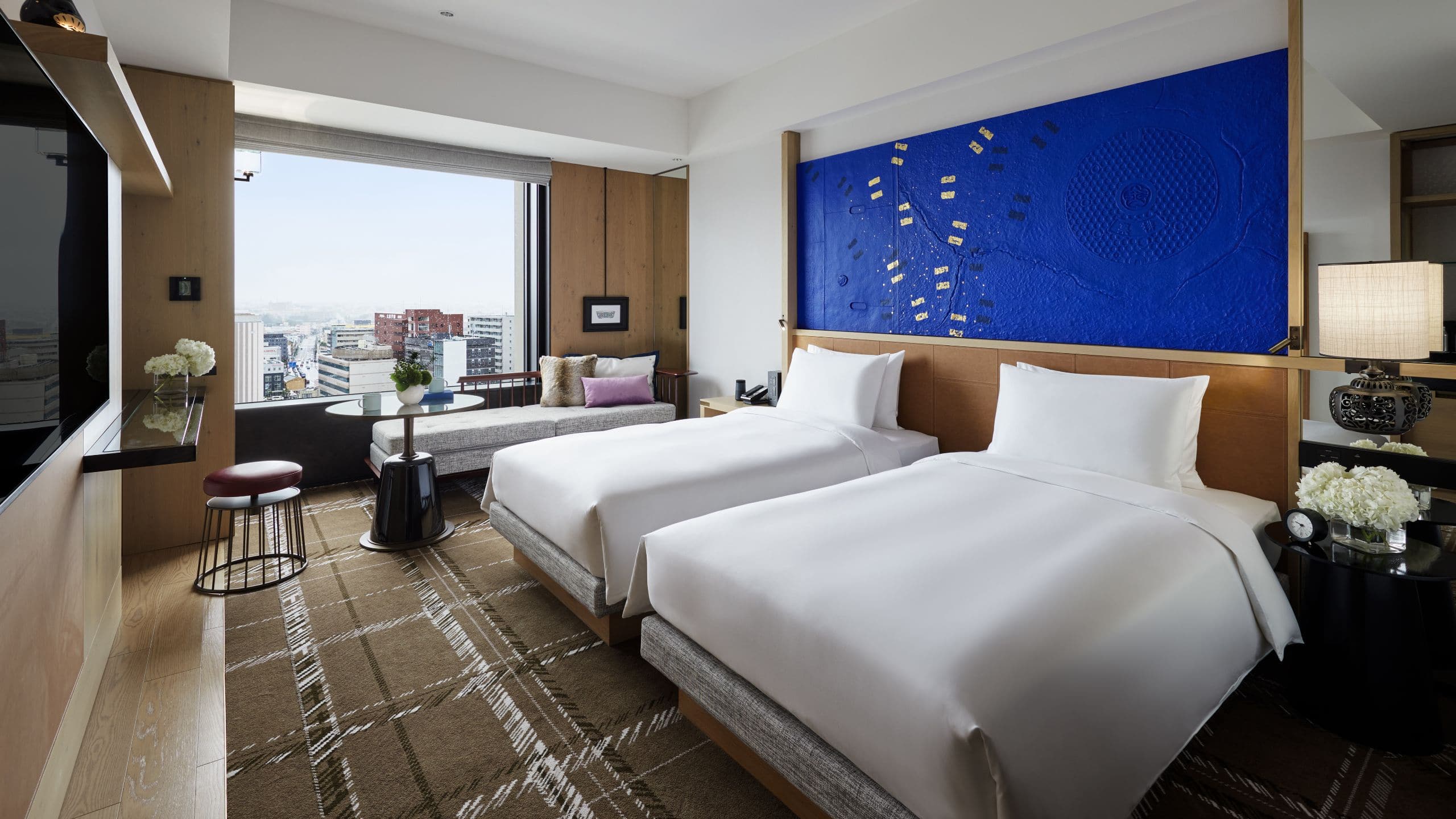 1 de 6 Hyatt Centric Kanazawa Standard Twin Blue Room Daytime