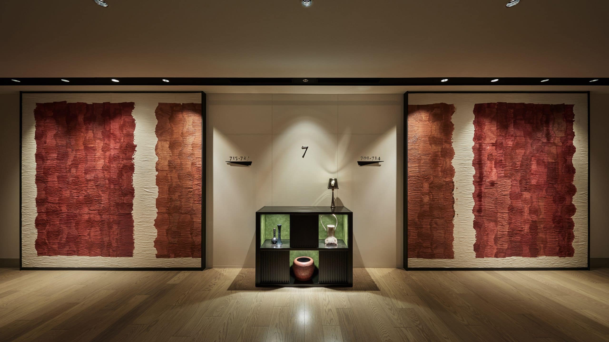 Hyatt Centric Kanazawa Elevator Hall Red White