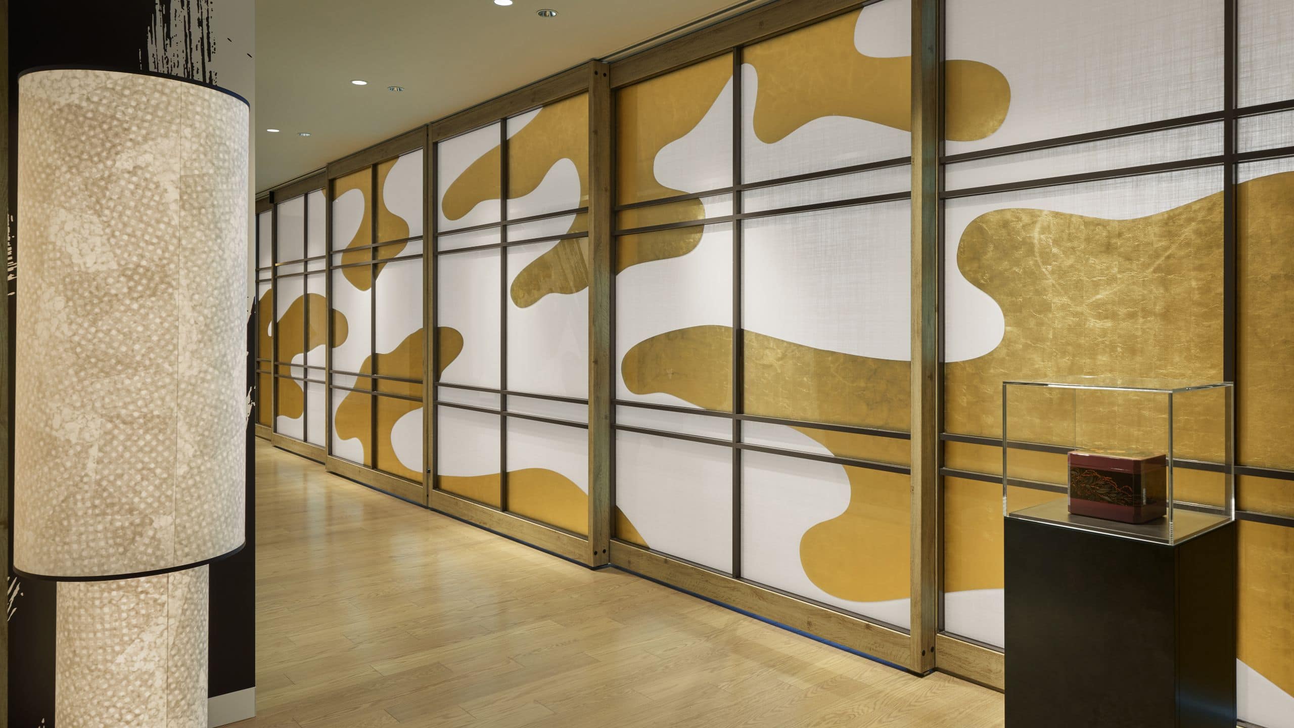 Hyatt Centric Kanazawa Event Space Gold Clouds Sliding Door
