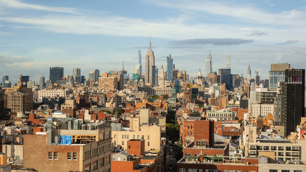 City view from guest rooms