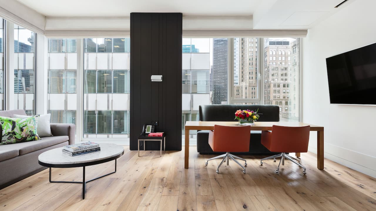 Luxury hotel suite in Midtown Manhattan in NYC