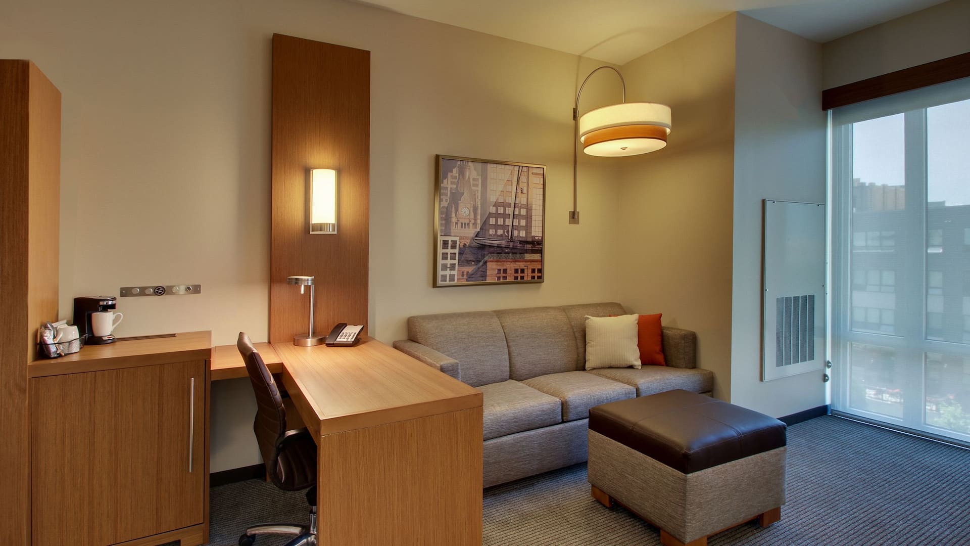 Hyatt Place Milwaukee Downtown One Bedroom King Suite Living Room