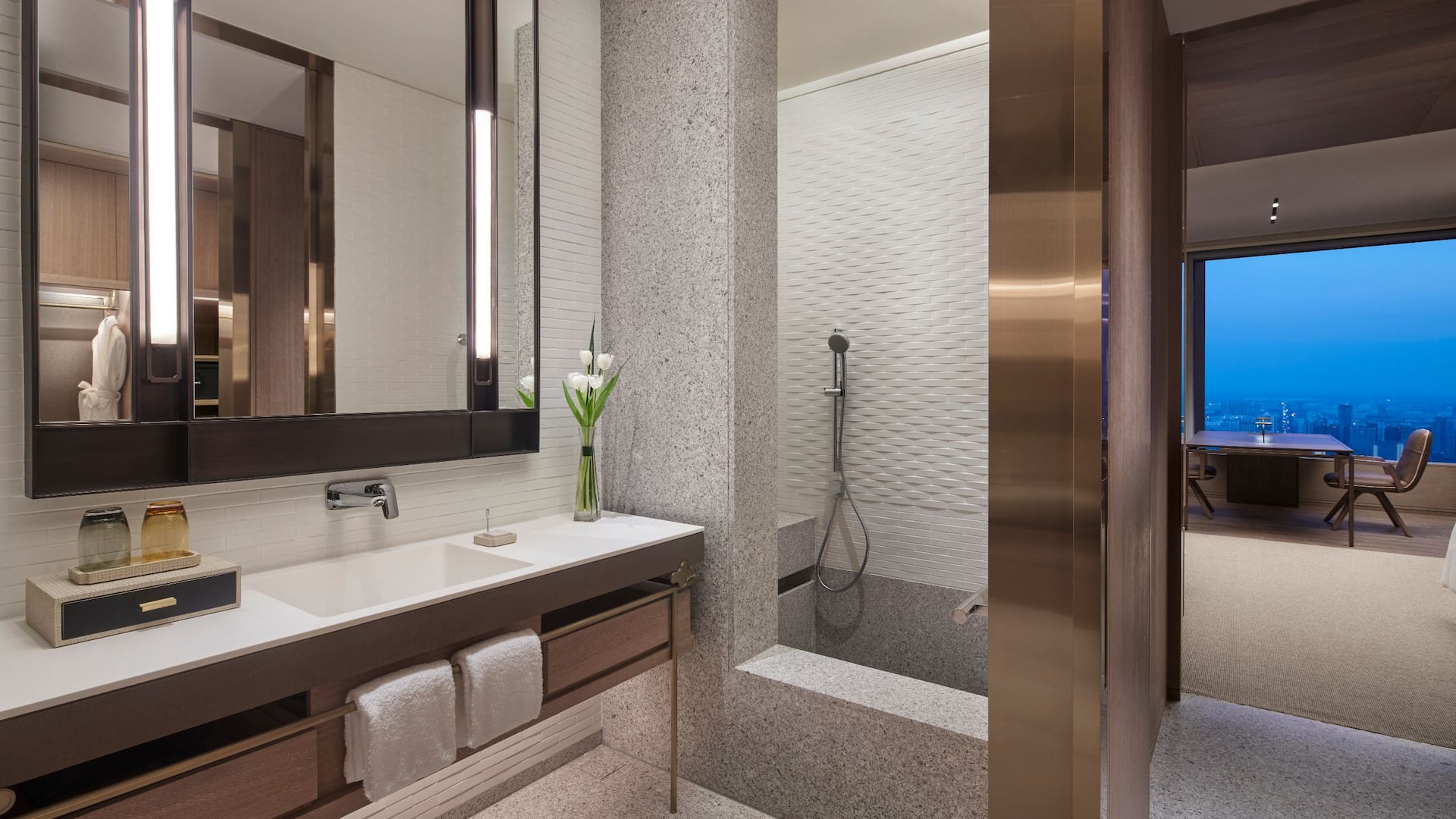 2 of 2 Grand Hyatt Hefei Twin Bathroom