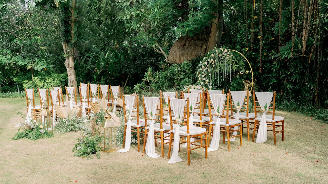 Garden Wedding Setup in Sanur, Hyatt Regency Bali