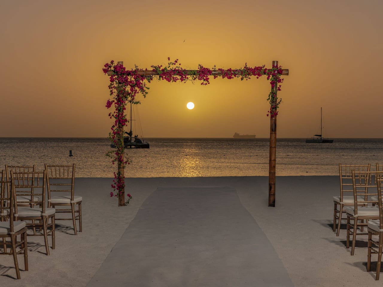 Wedding venue near the ocean at Hyatt Regency Aruba Resort Spa and Casino