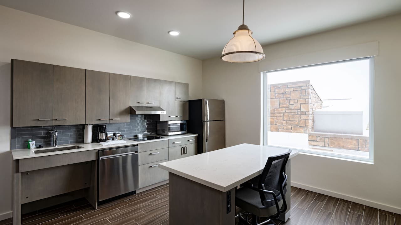 Corner One Bedroom Kitchen