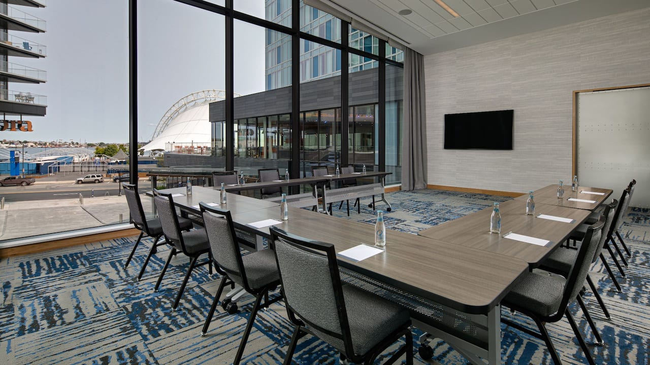 Hyatt Place Boston / Seaport District Meeting Venue Setup U Shape with Waterfront View Boston