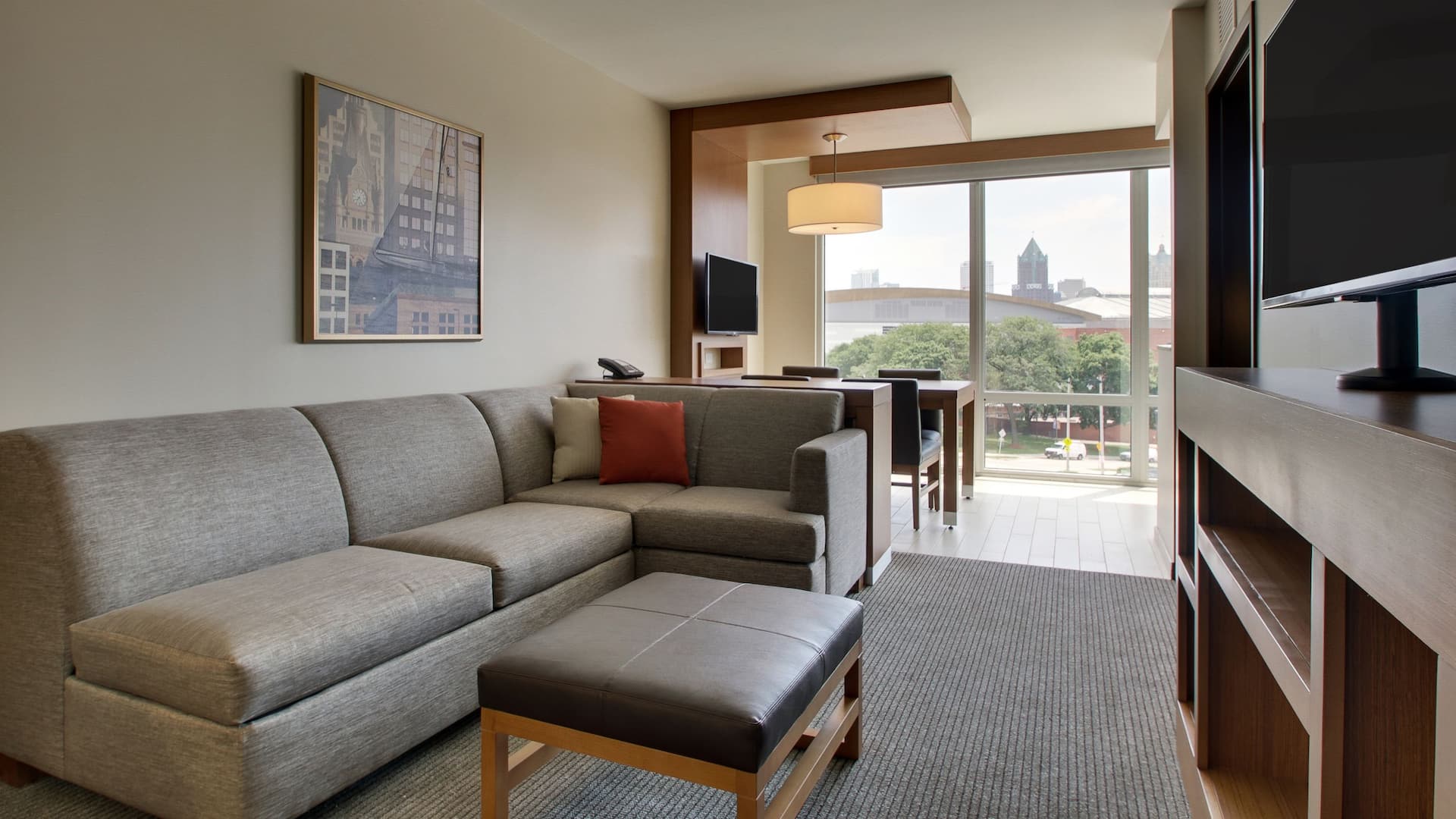 Hyatt Place Milwaukee Downtown Accessible King Suite Living Room