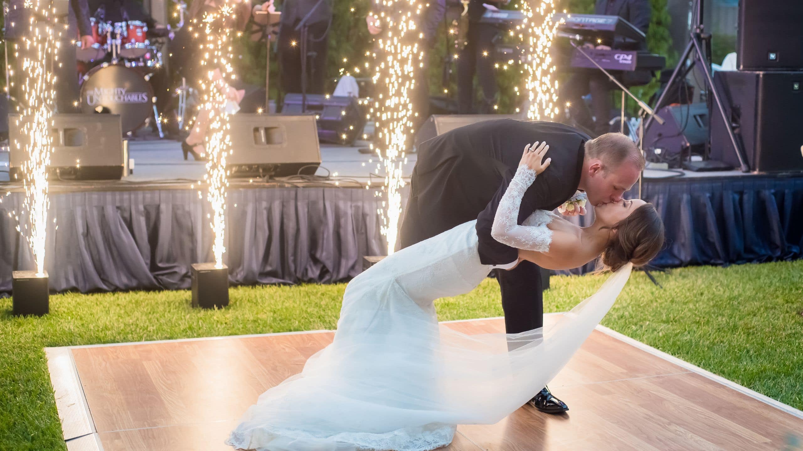 Hyatt Regency Mission Bay Spa and Marina Wedding Bride Groom Lights