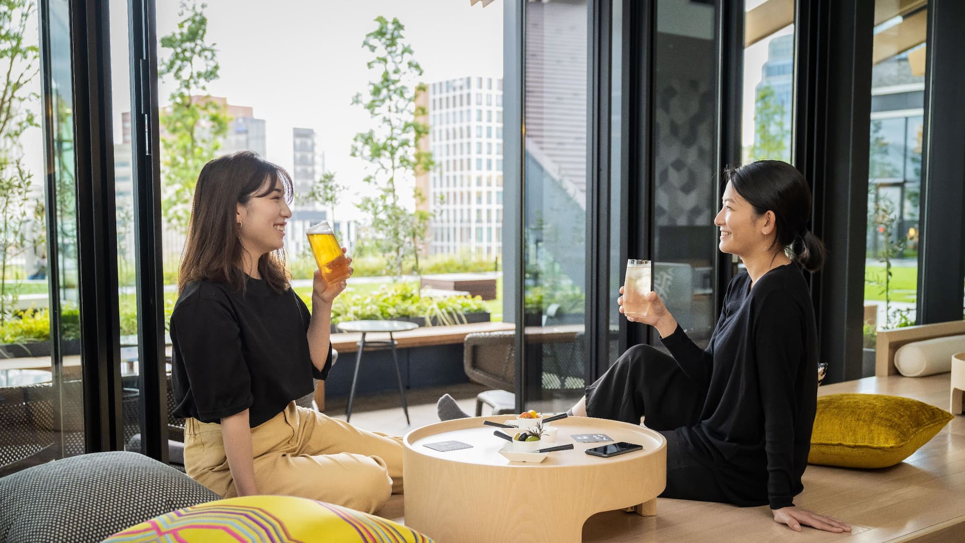 Hyatt House Kanazawa Happy Hour Guests Engawa without Mask